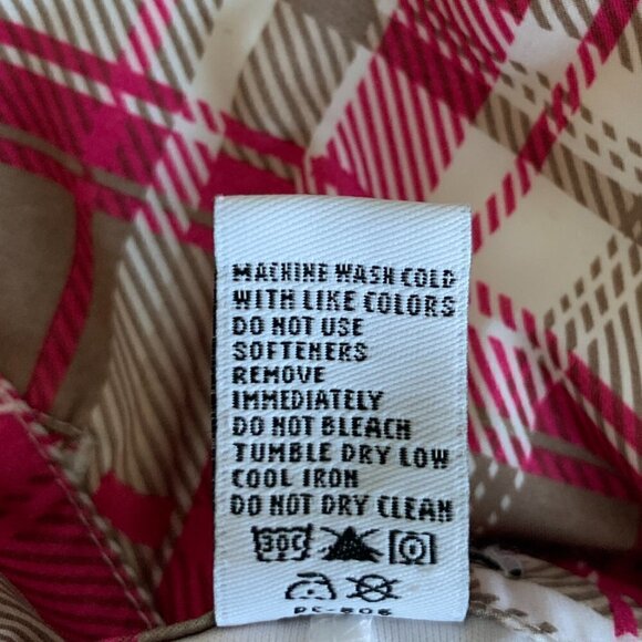 IZOD Plaid Golf Skort Sz 4 Pink Beige/Tan White #106G - Picture 10 of 10